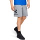 Men's Under Armour Sportstyle Cotton Logo grey shorts 1329300 035