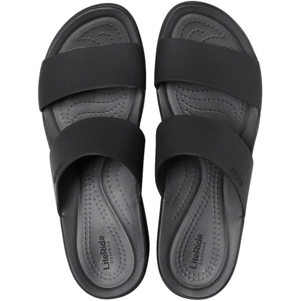 Women's flip-flops Crocs Brooklyn Mid Wedge W black 206219 060