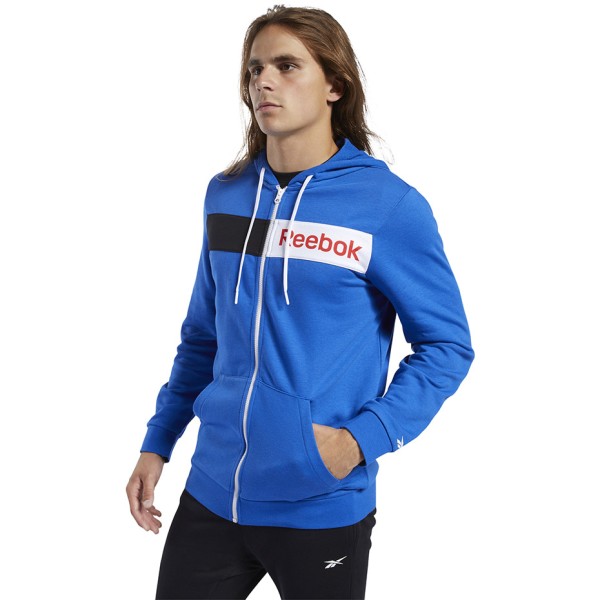 Men's Reebok Logo FZ H sweatshirt blue FK6117