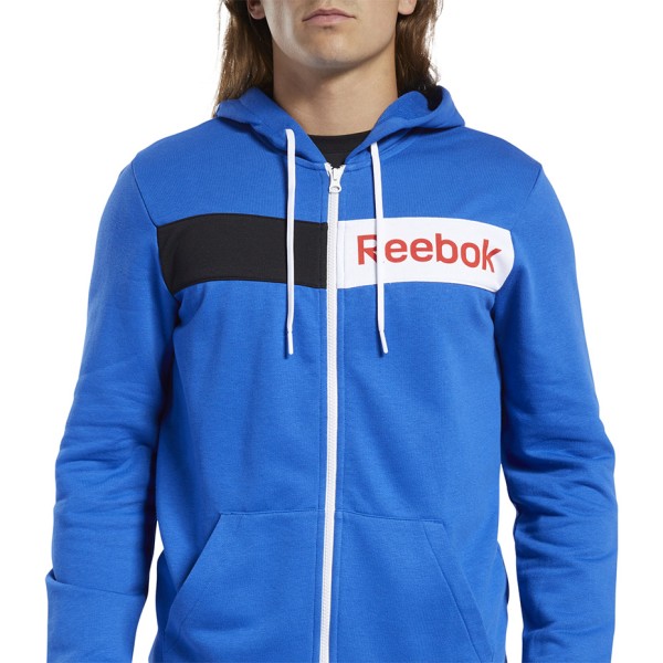 Men's Reebok Logo FZ H sweatshirt blue FK6117