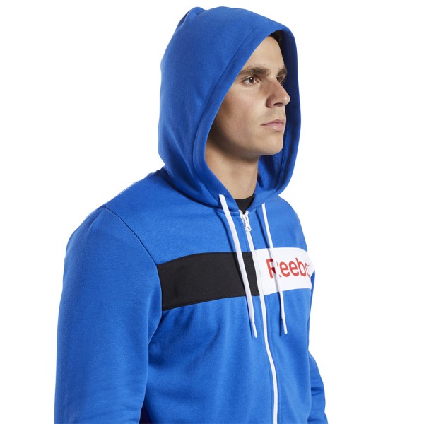 Men's Reebok Logo FZ H sweatshirt blue FK6117