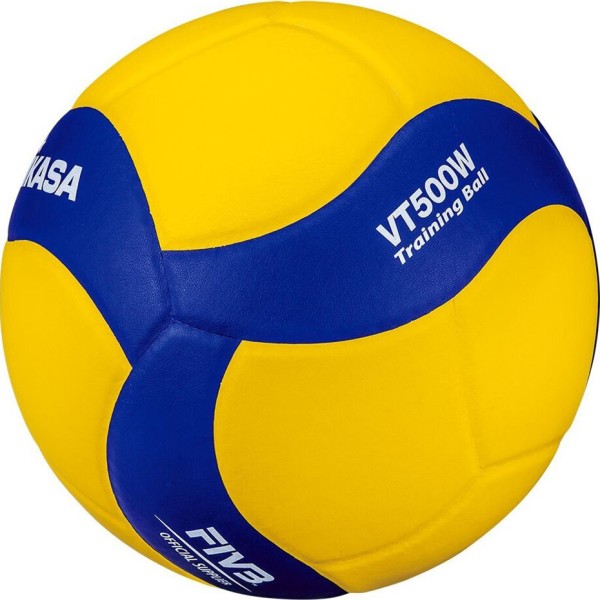 Mikasa VT500W yellow and blue volleyball