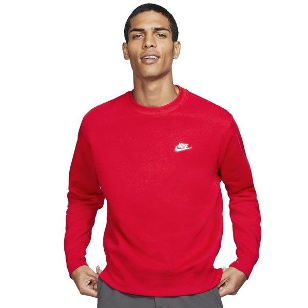 Men's Nike Club Crew BB sweatshirt red BV2662 657