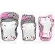 Roces Ventilated JR white and pink 3 Pack skate protectors 301352 03