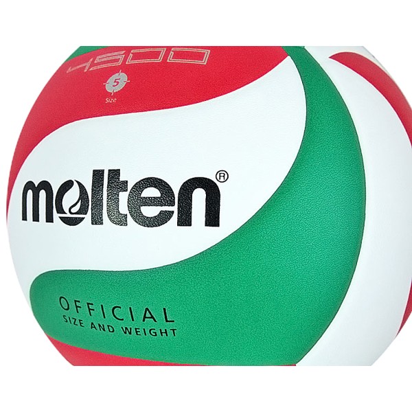 Molten volleyball V5M4500 white, red and green