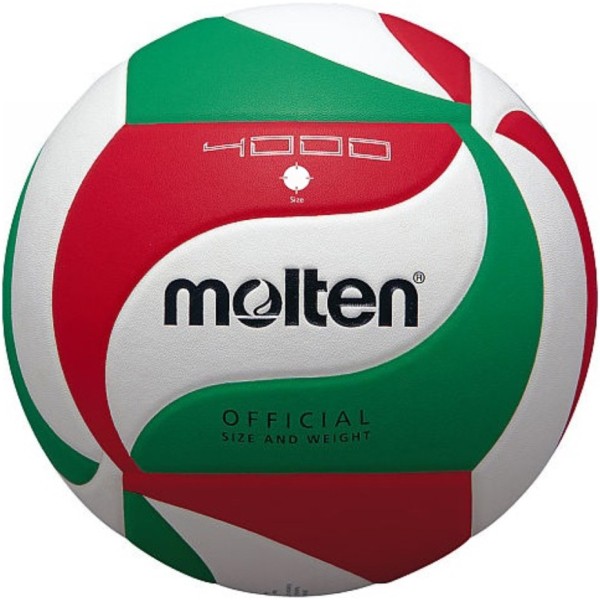 Molten volleyball V4M4000 white, red and green