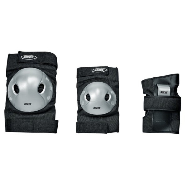Roces Extra Three Pack skate protectors black-grey 301366 01
