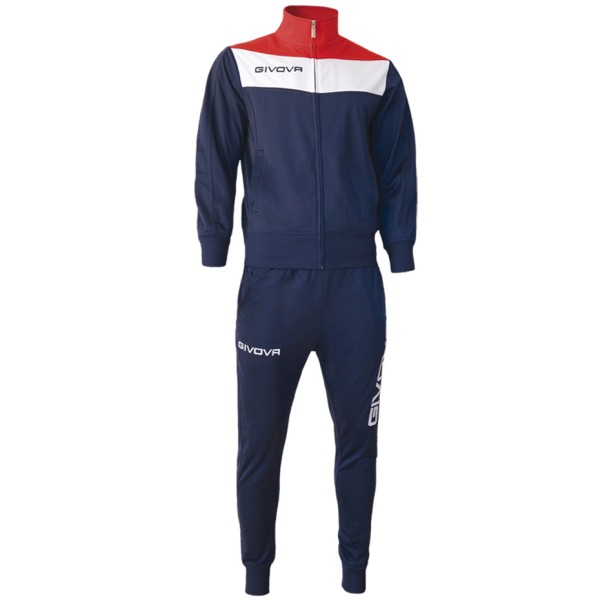 Givova Tuta Campo tracksuit navy blue and red TR024 0412