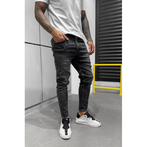 Jean Βlack Island 6374 Ανθρακί Slim fit