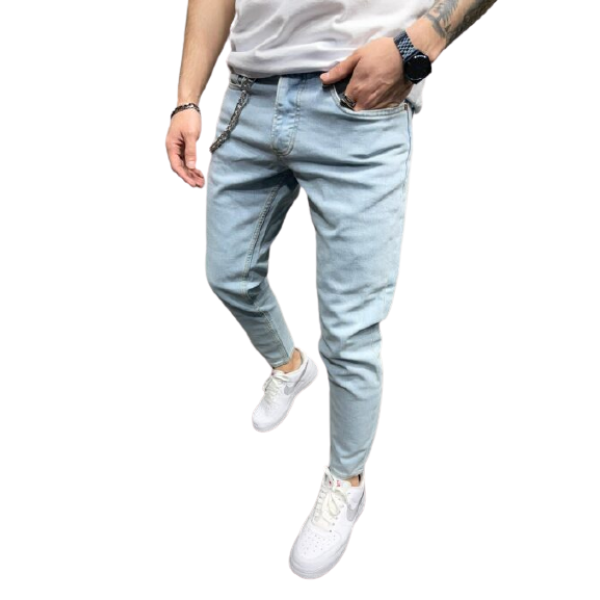 Jean ΟΕΜ 6109 Μπλέ Aνοιχτό Slim fit