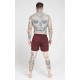 SikSilk Crushed Nylon Tape Shorts – Burgundy & Gold